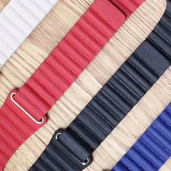 

Leather Loop Strap for Apple Watch Band 42mm 44mm Wrist bracelet Iwatch 5 4 3 2 40mm 38mm Watchband Correa Sport belt Wristband