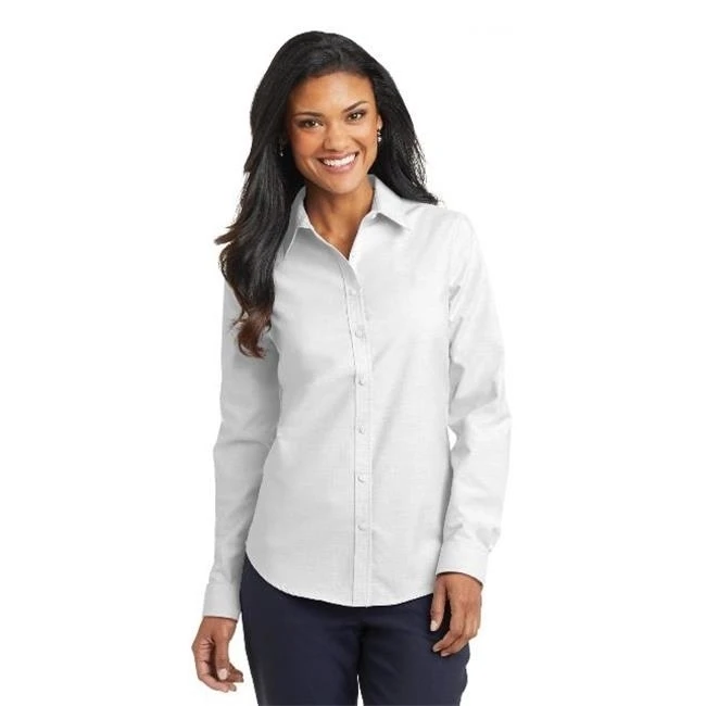 Port Authority L658 Ladies SuperPro Oxford Shirt White - 2XL