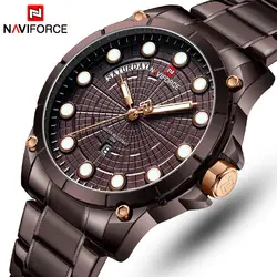 NAVIFORCE новый для мужчин s неформальные кварцевые часы модные бизнес часы нержавеющая сталь водостойкие Relogio Masculino