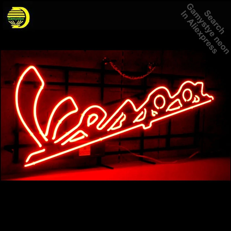Neon Sign For Vespa Scooter Moped Neon Bulb Sign Iconic Handcraft