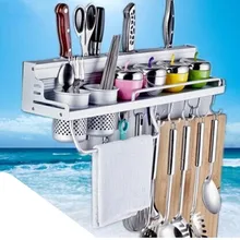 High-grade kitchen knife storage rack space aluminum kitchen shelf kitchen storage rack single aluminum space frame