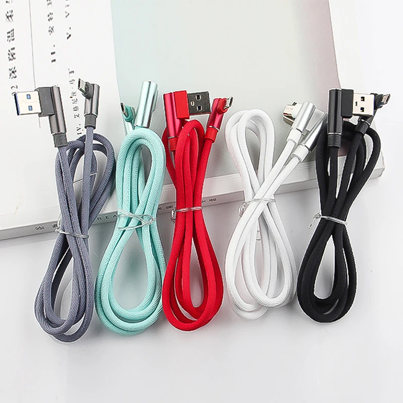 L Форма 1/2/3M Micro Зарядка через usb кабель Нейлон Плетеный Тип C быстрая зарядки шнур
