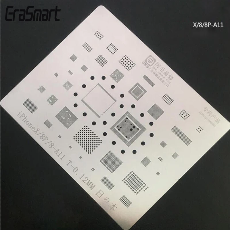 Трафарет Amaoe CPU BGA для Iphone X/8/8 Plus A11 T: 0 12 мм|Наборы электроинструментов| |