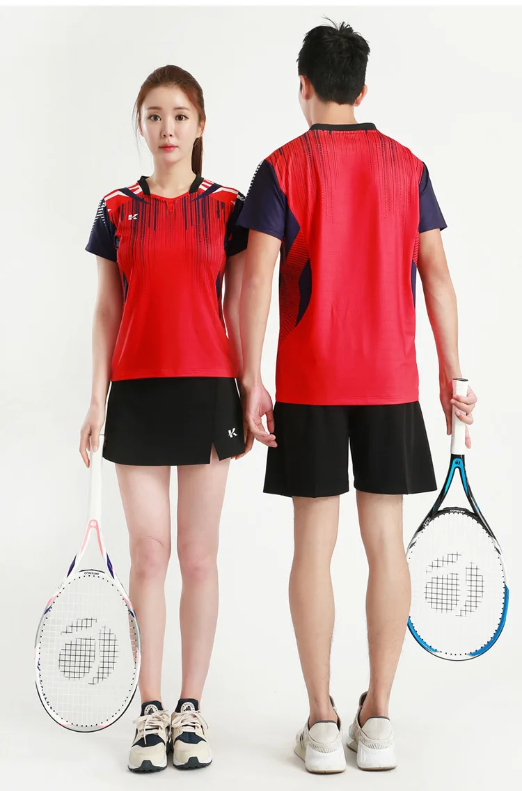 Мужская и Женская теннисная Джерси, дышащая теннисная одежда, мужская рубашка для настольного тенниса, одежда для бадминтона, женские рубашки для гольфа, спортивная одежда