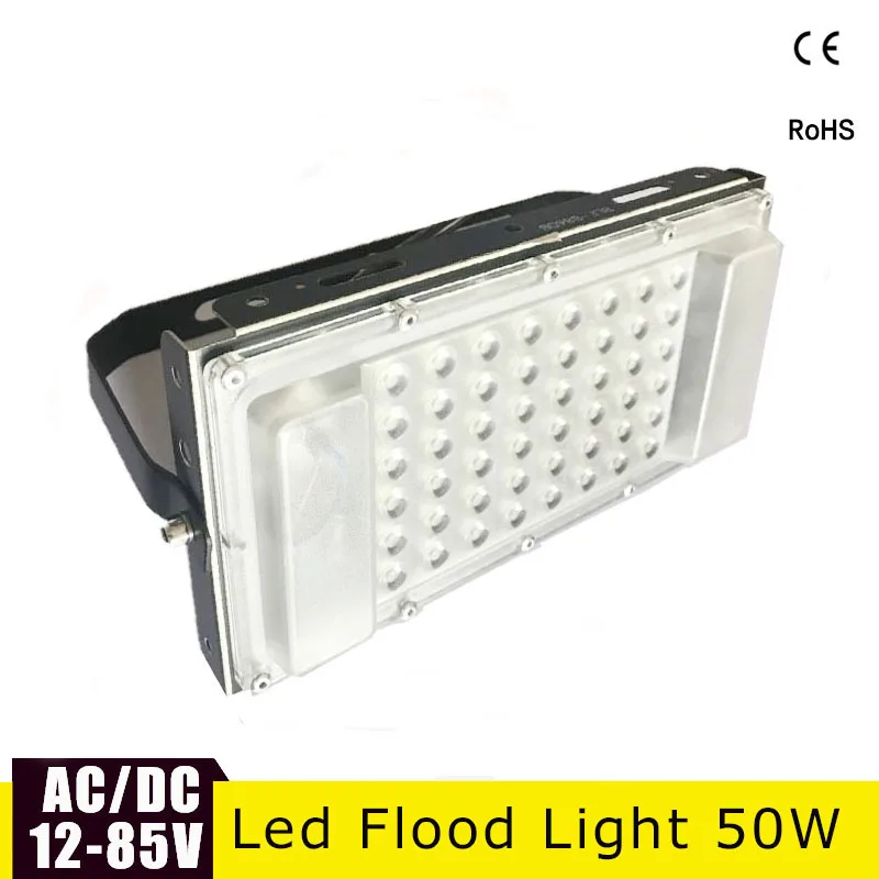 AC/DC12 85V светодио дный прожектор Водонепроницаемый IP65 50 Вт Spotlight Refletor Наружное