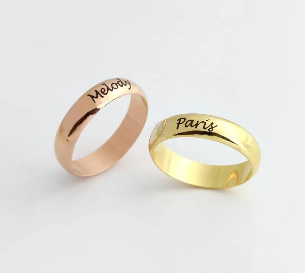 Оригинальное кольцо с индивидуальной гравировкой модное кольцо подарок для невесты мама кольцо подарок