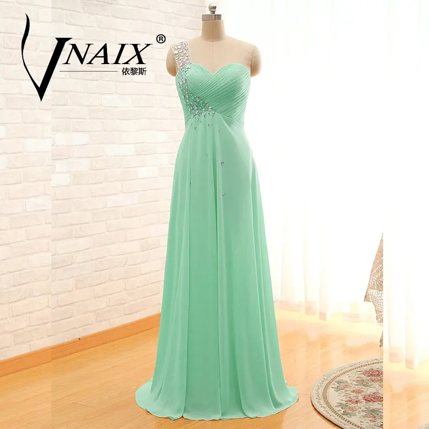 BW05 In Stock One Shoulder Turquoise Bridesmaid Dresses 2017 Elegant