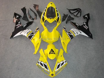 

Injection mold Yellow white black fairing kits for Yamaha YZF R1 04 05 06 YZF-R1 YZF1000 R1 04 05 06 YZF R1 2004 2005 2006