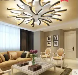 Лампа для гостиной, простая современная атмосферная домашняя высококлассная Светодиодная потолочная лампа, креативное теплое