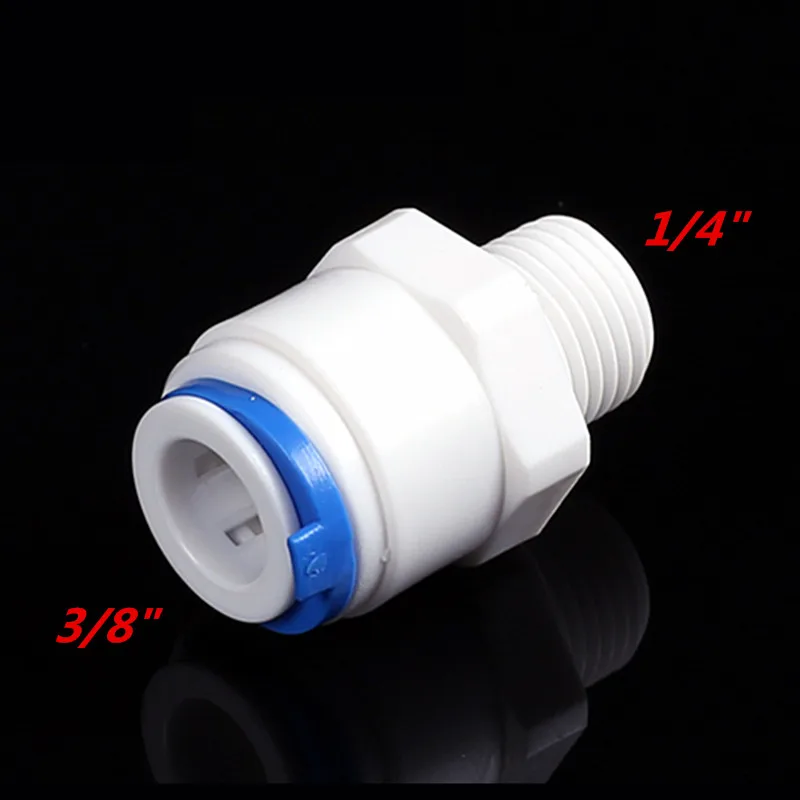 

Plastic Straight Connector Fittings 3/8" Hose Connection 1/4" NPT Male Quick Fittings for RO Water Connect Parts
