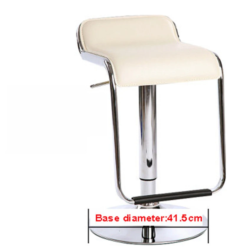 Подъемный поворотный барный стул на стойке вращающийся 56-76 см регулируемый по высоте барный стул из искусственной кожи мягкая подушка высокий табурет - Цвет: Luxury type-Beige