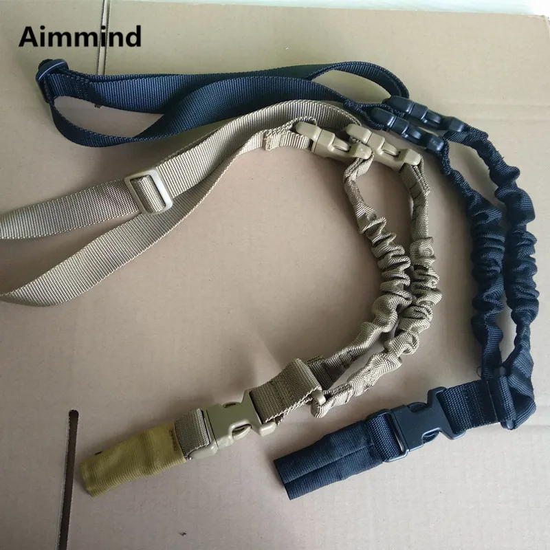 

Heavy Tactical Rifle SlingOne 1 American Single Point Sling Adjustable Bungee Rifle Shoulder strap length for Air-soft Wholesale