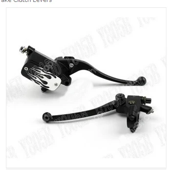 

Black 7/8" Handlebar Flame Reservoir Brake Clutch Levers For Kawasaki Vulcan Classic VN 400 VN500 VN800 VN 900 1200 1500 1600