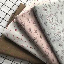 Износостойкая хлопчатобумажная льняная ткань с принтом, Лоскутная парусина, хлопчатобумажная льняная ткань для шитья своими руками, материал с цветочным принтом