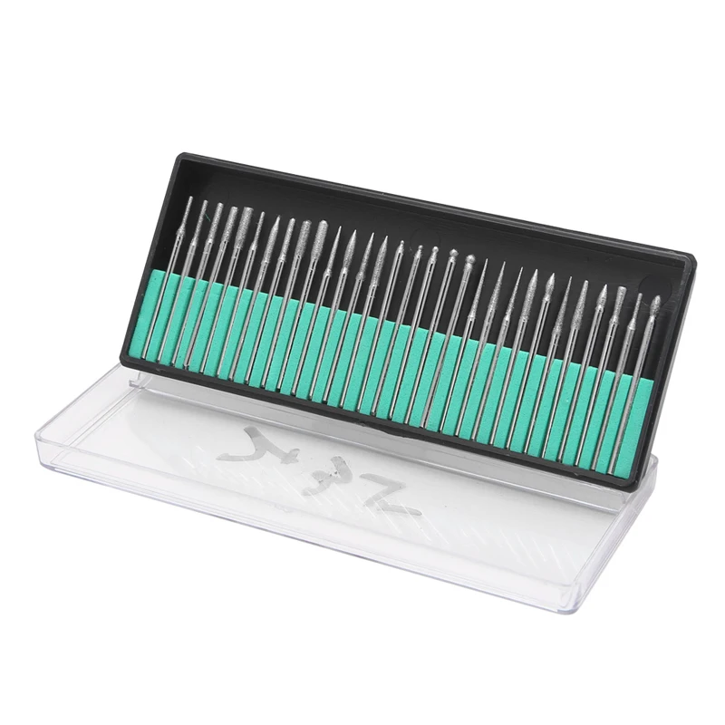 30pcs/set DIY Jewelry Tool Diamond Rotary Burs Jewelry Polishing Tools Drill Engraving Bits Grinding Burs diameter 2.35mm 30pcs/set DIY Jewelry Tool Diamond Rotary Burs Jewelry Polishing Tools Drill Engraving Bits Grinding Burs diameter 2.35mm