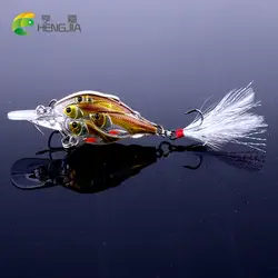 Hengjia 1 шт. группы несколько Bionic Рыбалка приманки 6.5 см 6 г Иска Искусственный 3D Средства ухода для век Crankbait Перо крюк бас рыболовные снасти