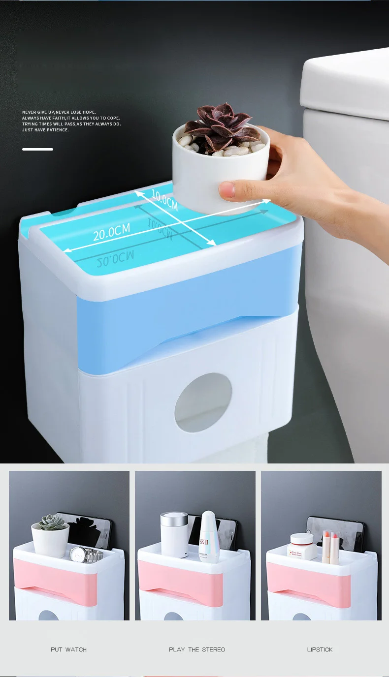 Коробка для салфеток пластиковый держатель для туалетной бумаги водонепроницаемый настенный ящик для хранения салфеток Органайзер дропшиппинг