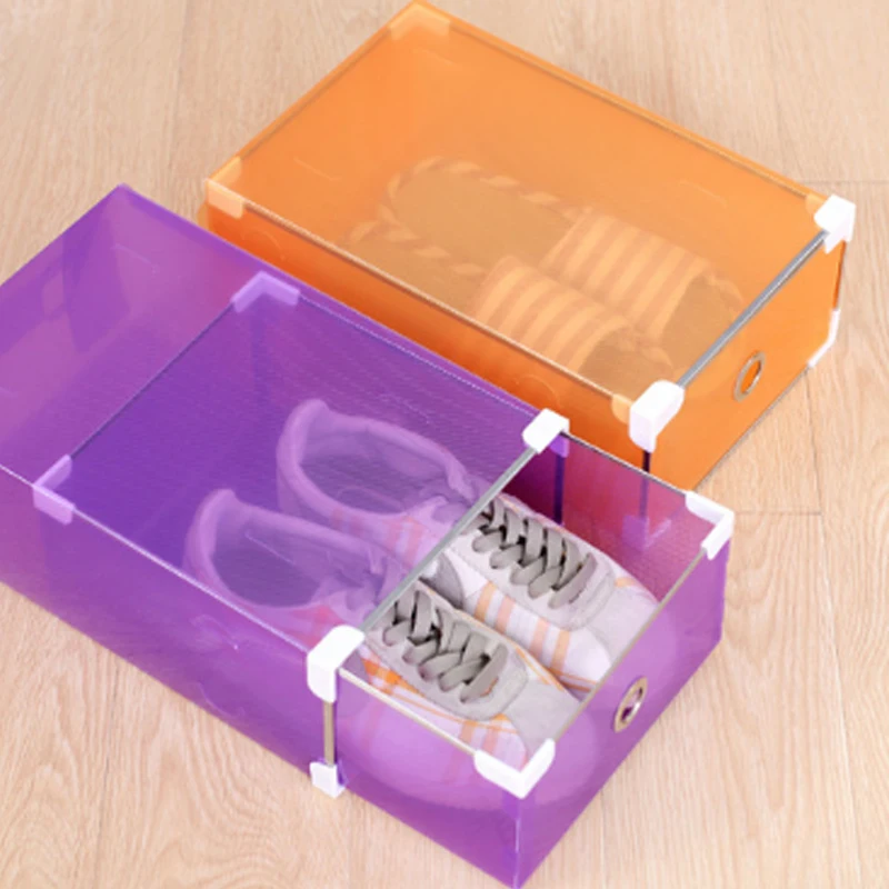 

1/3PCS Eco-Friendly Shoe Storage Box Transparent Plastic Storage Box Rectangle PP Shoe Organizer Thickened Drawer Home Storage