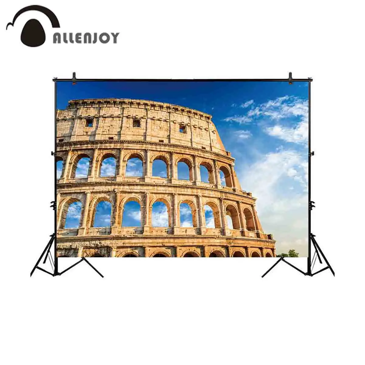 

Allenjoy photography backdrop italy colosseum roma ancient building sky background photo shoot prop studio photocall fabric