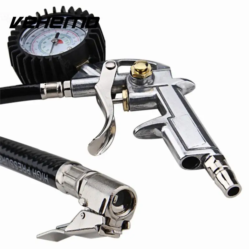 

Vehemo Universal Car Vehicle Bike Tire Pressure Gauge Tyre Diagnostic Tool With Air Gun