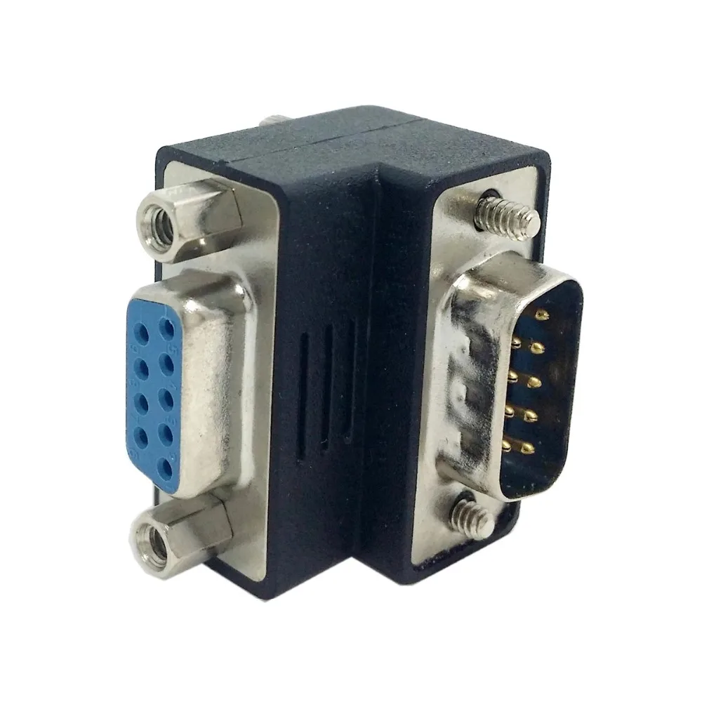 DSUB D SUB RS232 9Pin папа мама вниз прямоугольный 90 градусов удлинитель адаптер для