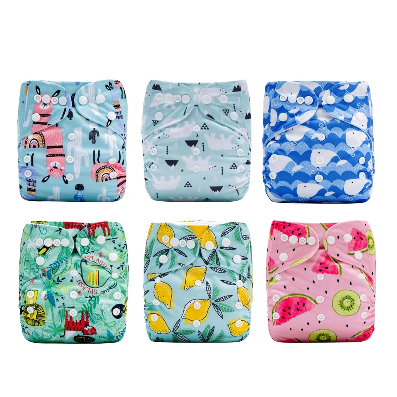 

Fashion Cloth Diapers One Size Reusable Nappies Dry Baby Newborn Diaper Fits for 3KG to 13KG