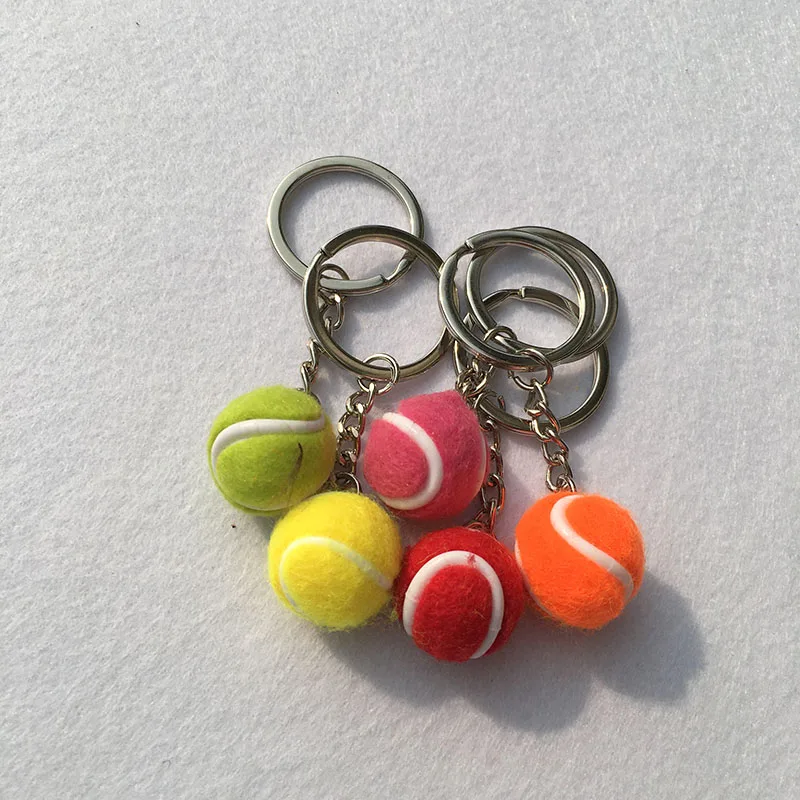 50 pcs Resin mini tennis balls keychain,keyring tennis club player