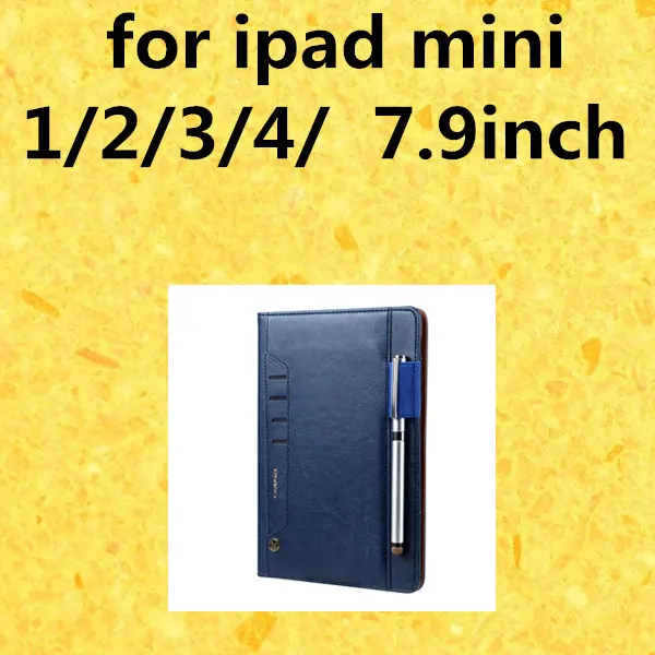 Кожаный чехол для ipad pro 11 дюймов 10,5 ''для ipad Mini 1, 2, 3, 4 для ipad 5 6 7 8 9 воздуха 1 2 pro 9,7 искусственная кожа полностью защищающий чехол - Цвет: 7.9inch Blue