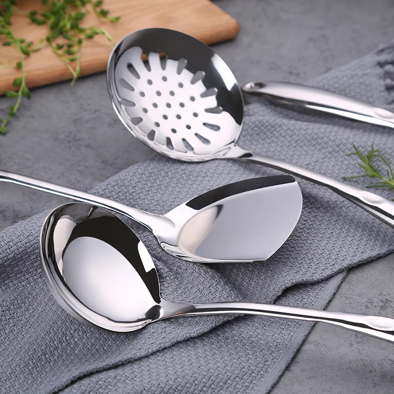6pcs Stainless Steel Cookware Set Kitchenware Kitchen Tools Cooking Accessories Cook Utensil Spatula Colander Spoon Meat Fork