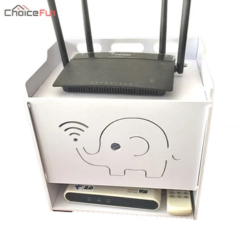 

CHOICE FUN 4 layers Home office Router wifi rack organizer Flip Router Storage Box For Router