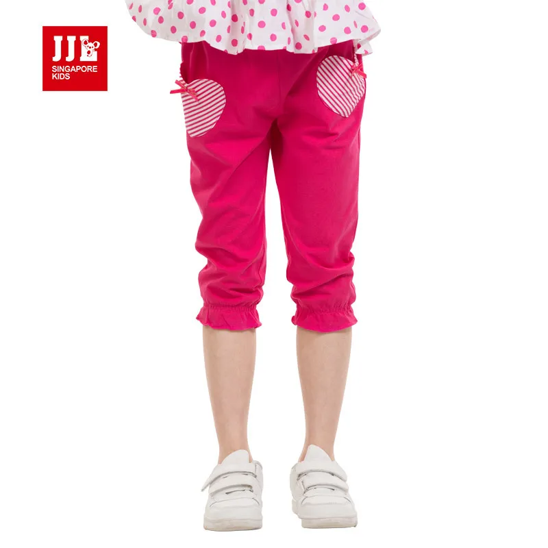 girls cotton pant kids cropped pants girls capris kids pants knee ...