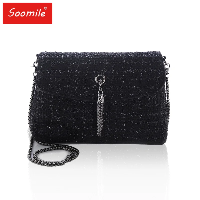 

2018 new Herald Fashion Women Sequined Messenger Bag Quality Leather Women's Flap Bag Female Shoulder Bag Lay Crossbody Bags