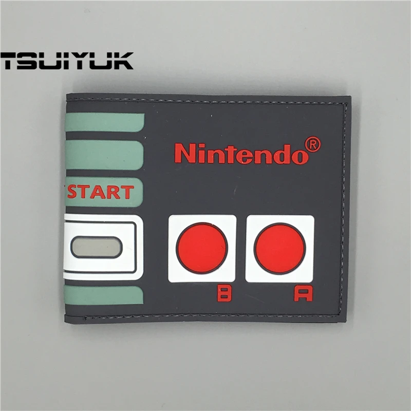 

2017 Hot Game Nintendo Cool wallets short men's silicone dollar price billetera nintendo with card holder purse for best gift