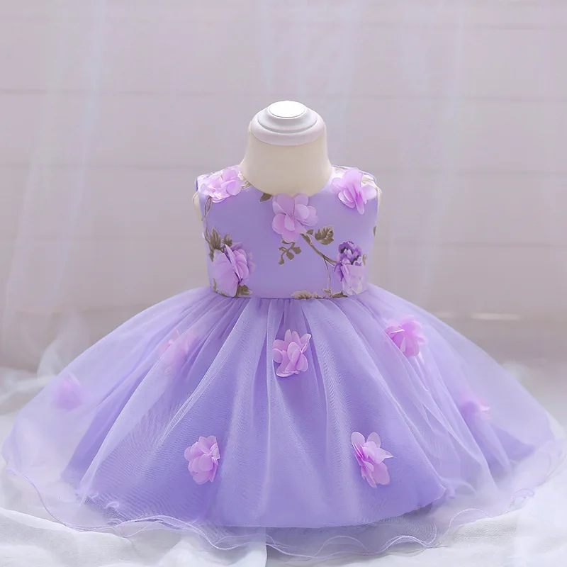 

Baby Girls Dress Princess Party Dresse Wedding birthday Baby dress Printed butterfly petals dress infant clothes Vestido bebes