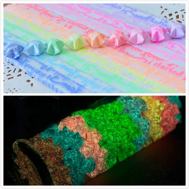 210 Strips Folding Origami Luminous Lucky Wish Star Paper Glows in the Dark