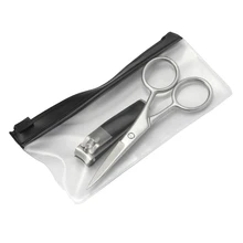 2 в 1 Набор для маникюра из нержавеющей стали набор для стрижки ногтей Ножницы для ухода за ногтями Инструмент с чехлом для путешествий дома