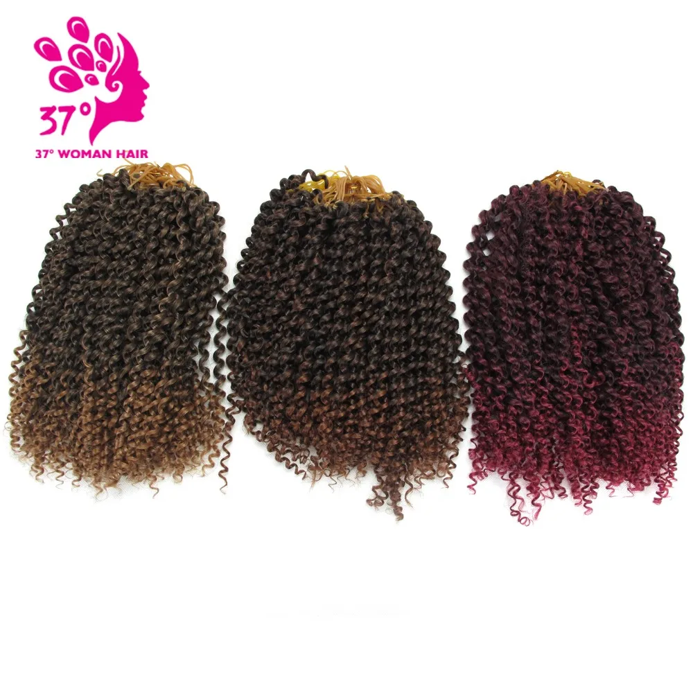 

Dream ice's synthetic Crochet Braid Hair Kinky Curly Twist Hair Extensions Flame Retardant Fiber 10'' 100g/pack 3pcs/lot