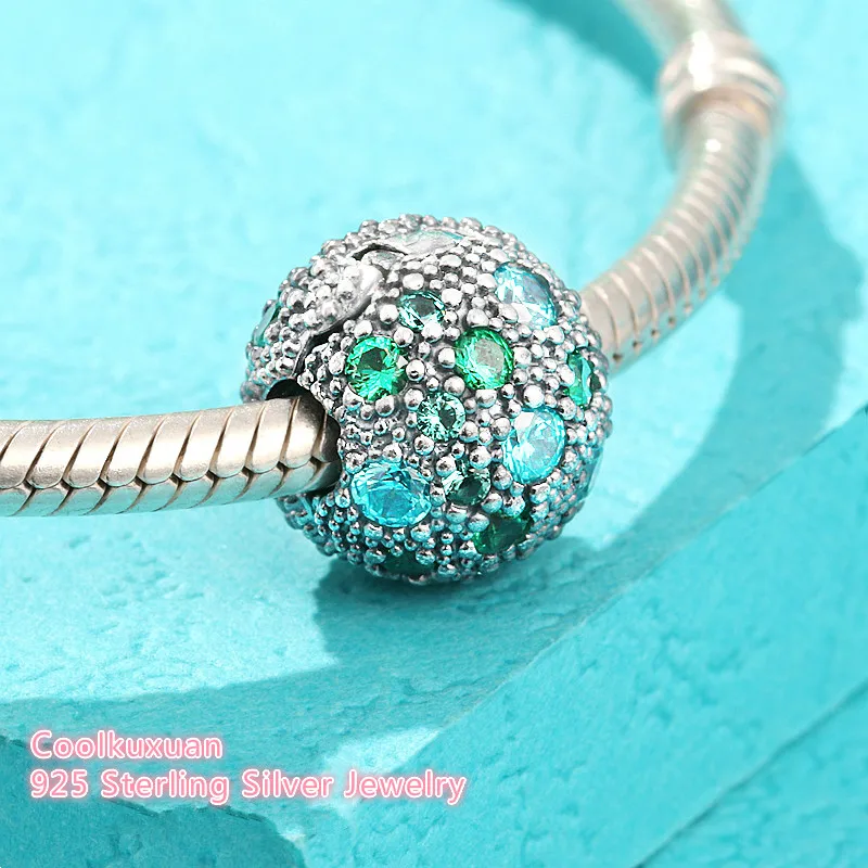 

2019 Summer Cosmic Stars, Multi-Colored Crystals & Teal CZ Bead Fit Pandora Bracelet 925 Sterling Silver Clip Charm Beads