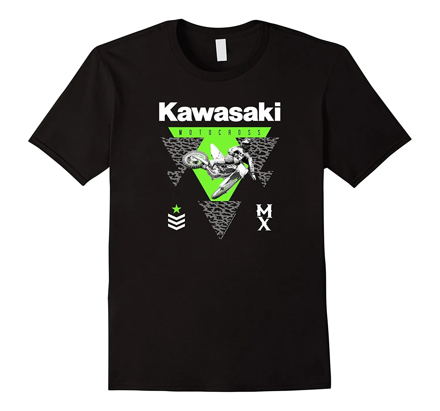 Kawasaki motocross camiseta aspecto clásico 27272tshirtmotocross