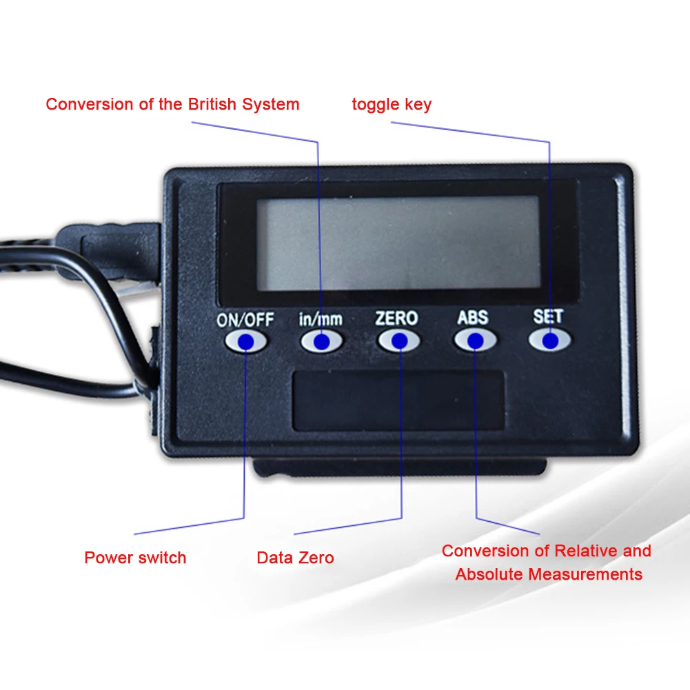 

0-150/300mm Led Durable Scale Linear Tool LCD Display Accurate Remote Magnetic For Milling Lathe Measuring Digital Readout Ruler