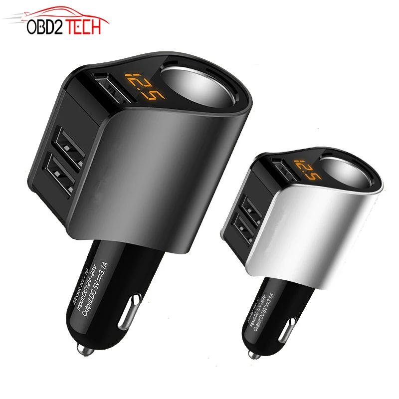 Quick Charge 3.1A 3 USB Fast Charging Car Phone Charger Adapter with