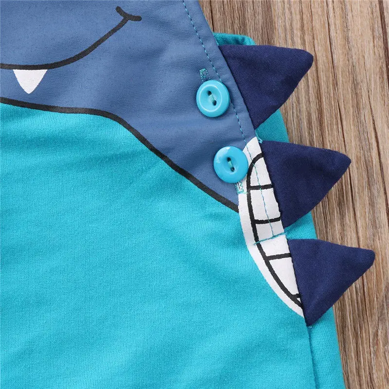 Pudcoco Newest Fashion Newborn Baby Boy Girl Clothes Cotton Dinosaur Strap Romper Jumpsuit Outfit Sunsuit