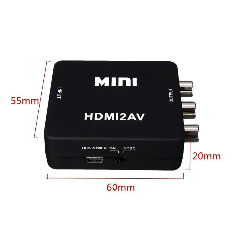 Мини Переходник HDMI AV r1080p RCA для HDTV HD DVD видео входной сигнал CVBS мини переходник|mini