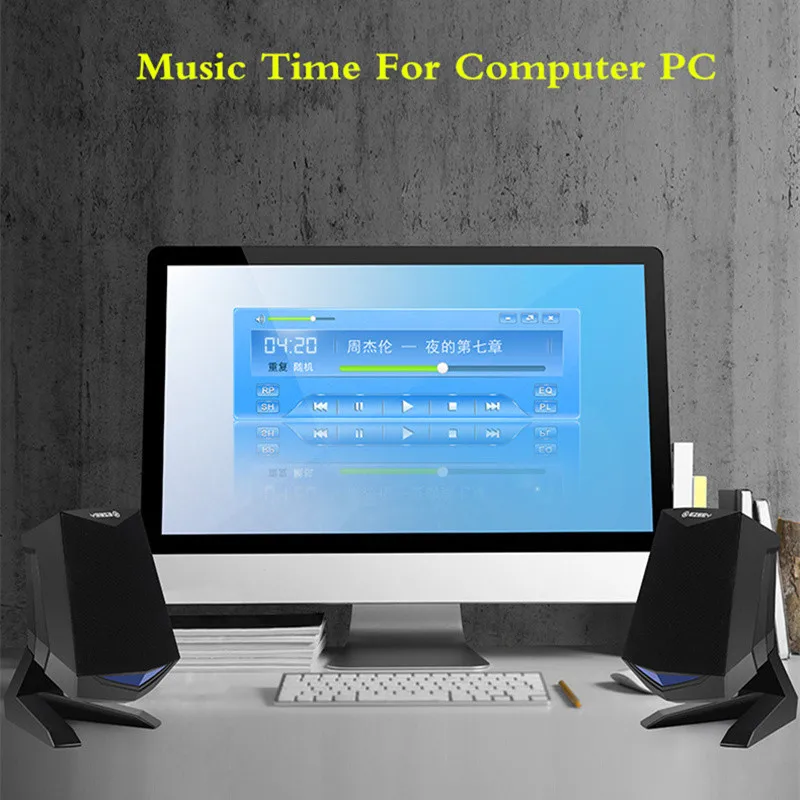 Светодиодный светильник, игровая колонка, портативные динамики с питанием от usb, бас 2,0, звуковая коробка для ноутбука, компьютера, ПК, 3,5 мм, Аудио Громкий динамик, динамик