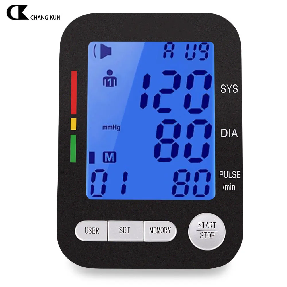 

Digital LCD Upper Arm Blood Pressure Monitor Heart Beat Meter Machine Automatic Heart Beat Meter Machine CHANGKUN Health Care