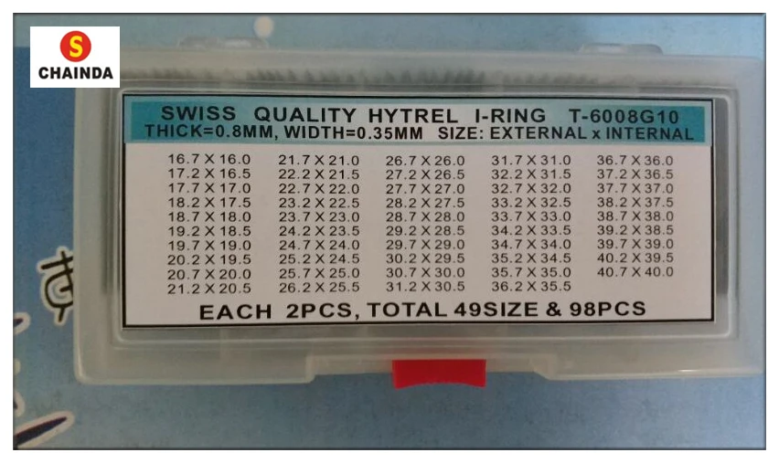 

Free Shipping 98PCS High Quality Hytrel I Ring for 1.0mm Thick Watch Crystal
