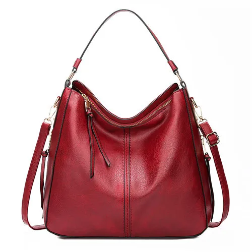 Винтажные коричневые женские кожаные сумочки роскошные дизайнерские сумки на плечо высококачественные брендовые сумки через плечо для женщин Bolso WM08 - Цвет: Red