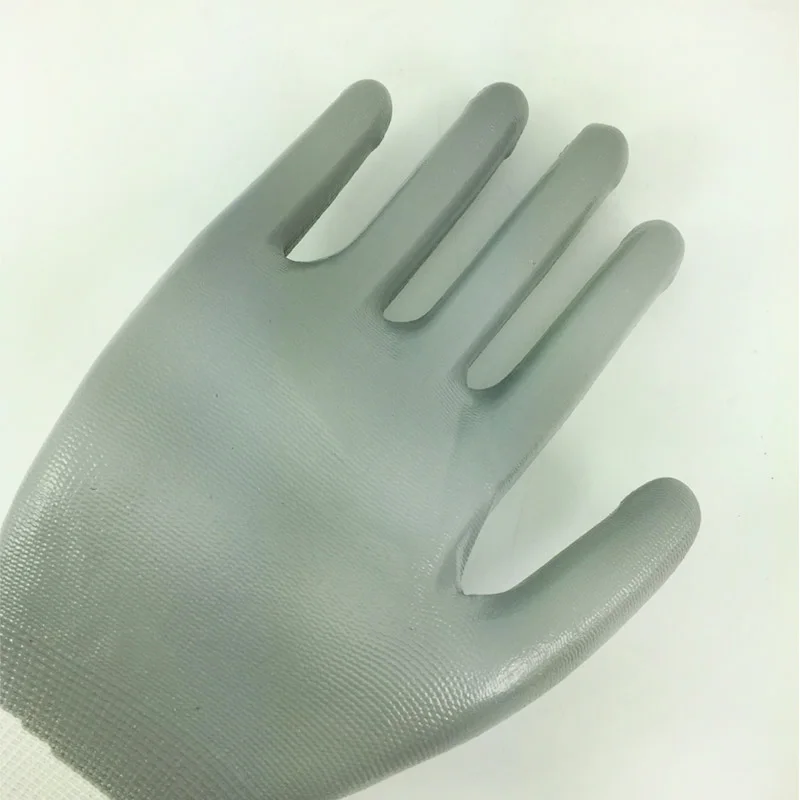 NMSafety 12 Pairs Mechanics Work Gloves Breathe Waterproof Nitrile Coating Nylon Safety Garden Construction Gloves.
