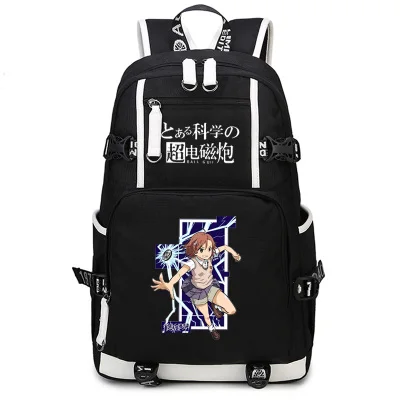 

TV Animation To Aru Kagaku no Railgun Cartoon Backpacks Teenagers Unisex Students Travel School Oxford Bags