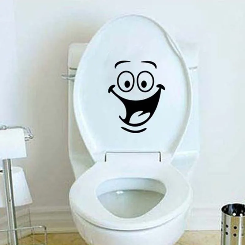 WC Kids Room Vinyl 3D Wall Sticker On The Toilet Wall Decals Funny